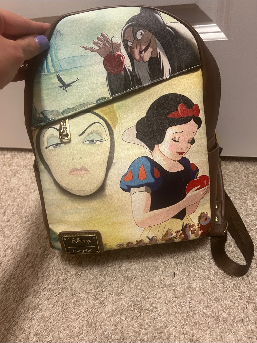 Loungefly Snow White Scene Mini Backpack - Brown/Blue/Red/Yellow